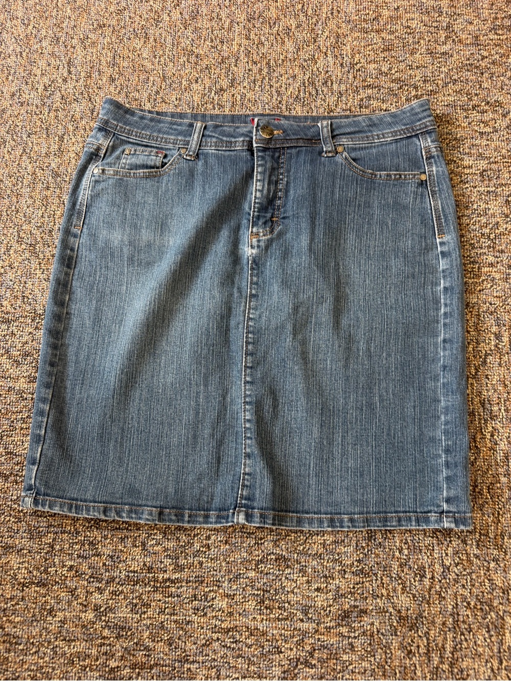 Wrangler Medium Blue Denim Pencil Skirt Size 12 Medium Wash Y2K